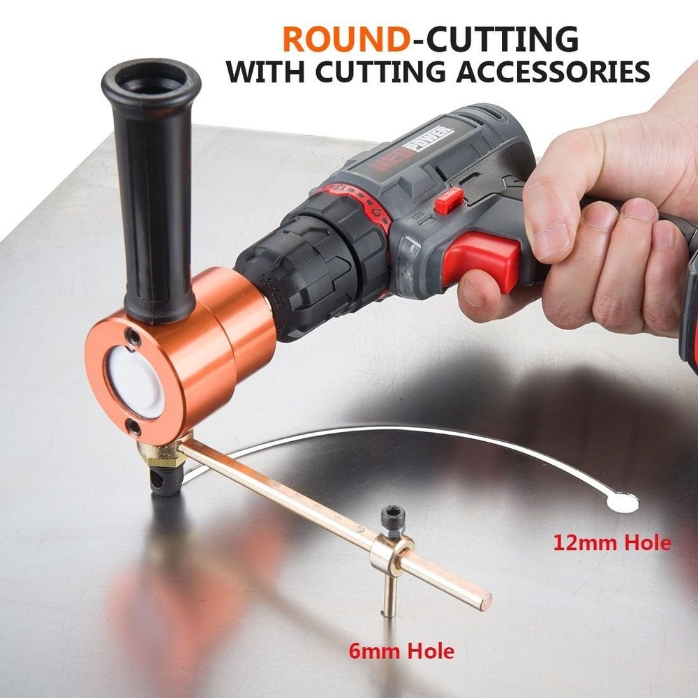 Versatile Double Headed Nibbler - Ultimate Drill Attachment for All Materials