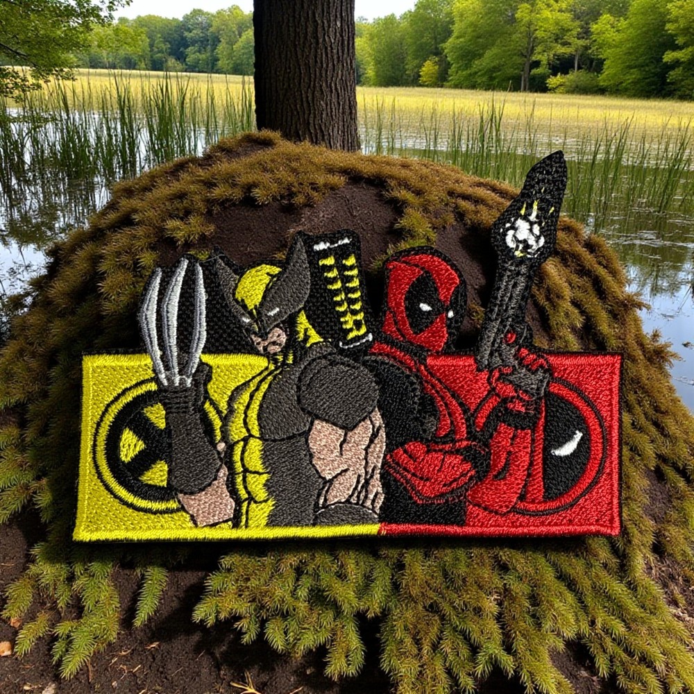 Deadpool & Wolverine Embroidery Patch 4" X 2.87