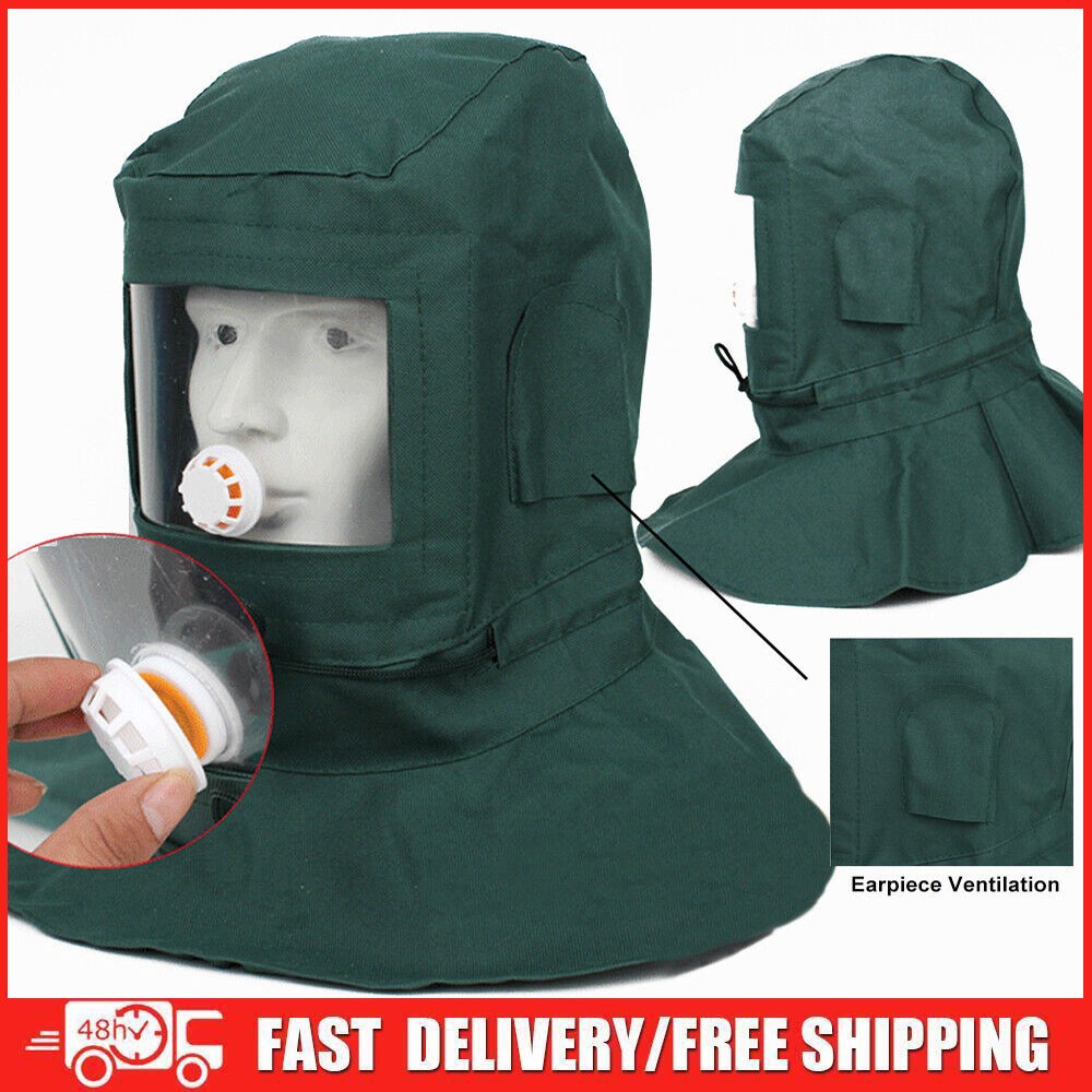 Protective Sand Blasting Hood Cap Anti Wind / Sandblaster Tools Dust Face Tool