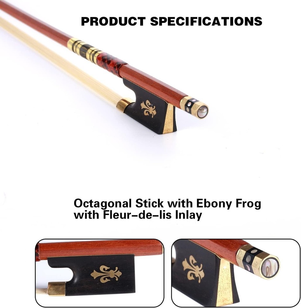 Master 4/4 Full Size Pernambuco Violin Bow – Professional Handmade Concert Grade