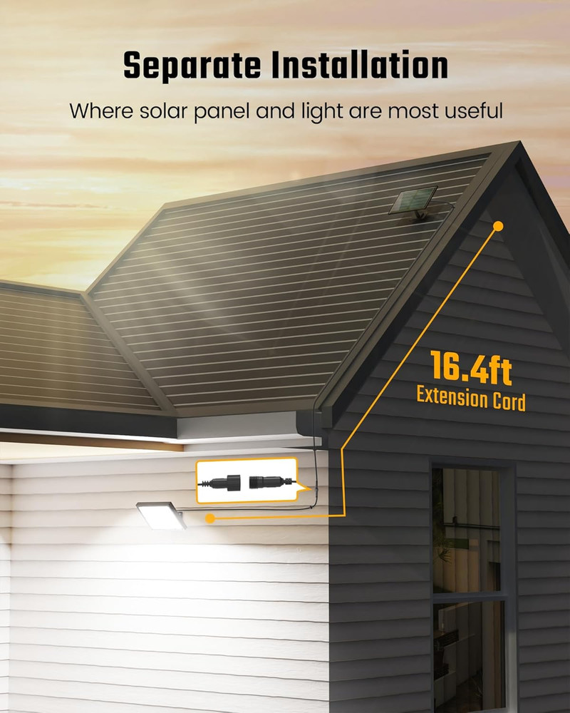 Solar Outside Lights with 113 LEDs 7000K, Motion Sensor, 2 Pack