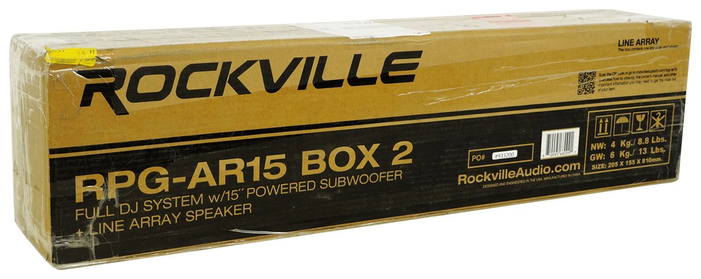Rockville RPG-AR15 Box 2 (Line Array, Stand, Wheels, Cable, Adapter)