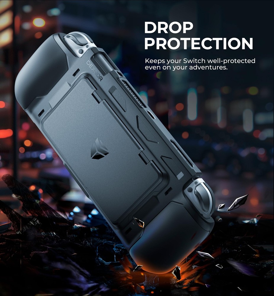 Dexnor Shockproof Case for Nintendo Switch OLED Model (2021), Rugged Protecti...