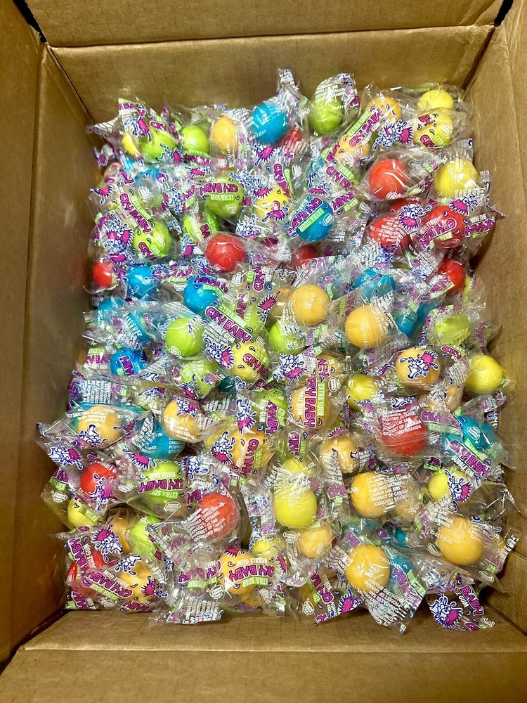 Dubble Bubble Wrapped Cry Baby Sour Bubble Gum Bulk Candy 25pc 50pc 100pc 250pc