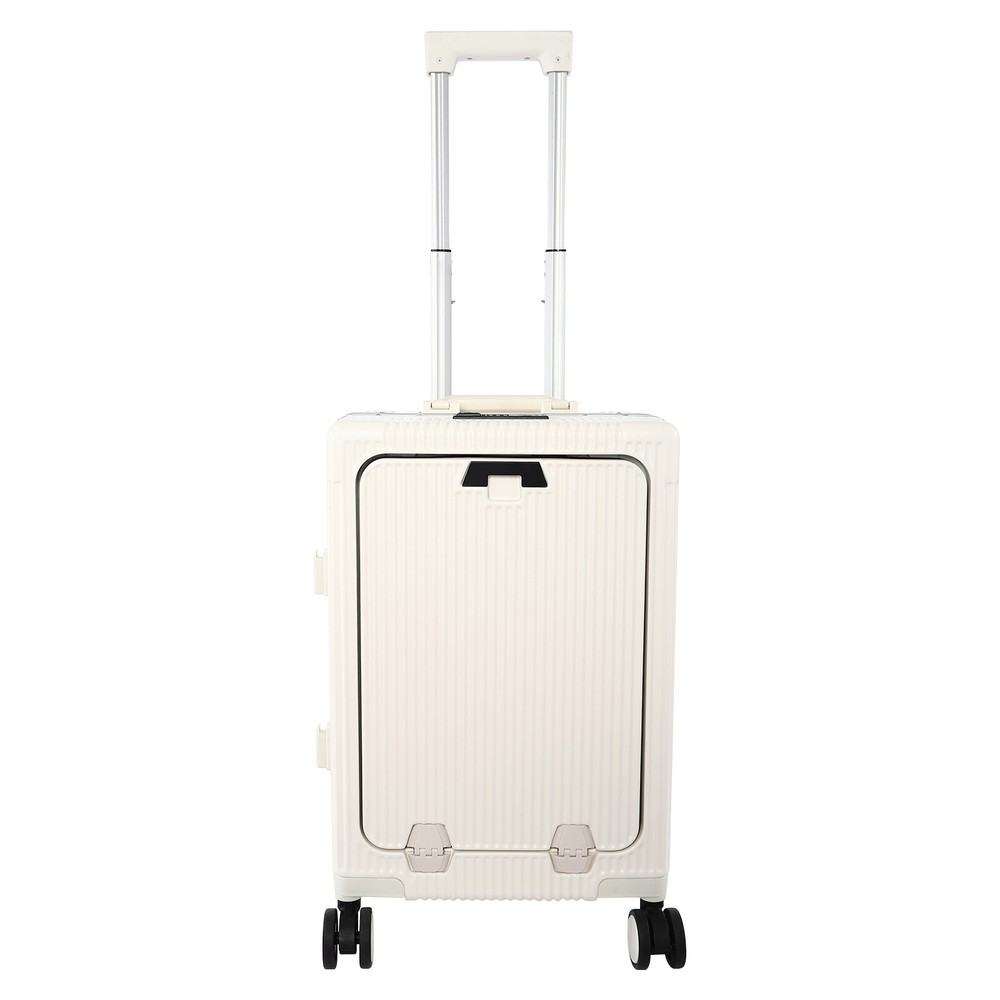 20" Front Opening Suitcase Boarding Cabin Suitcase Trolley Board Case Hard Shell