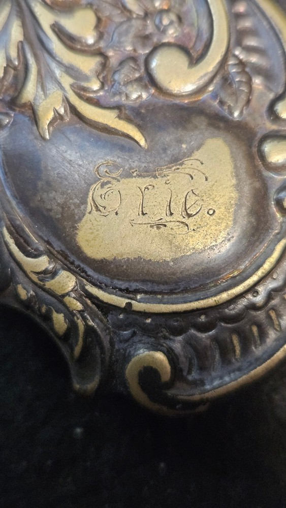 Victorian Match Safe Silver Plated Antique Engraved Eric Beautiful !