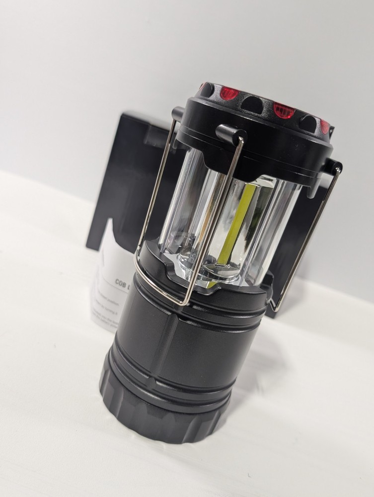 Securebrite COB Pop Up Lantern Black with Emergency Flashlight Magnetic Base