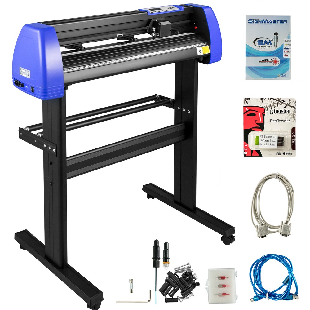 28" Vinyl Cutter Plotter Cutting Machine w/Signmaster Software 20 Blades