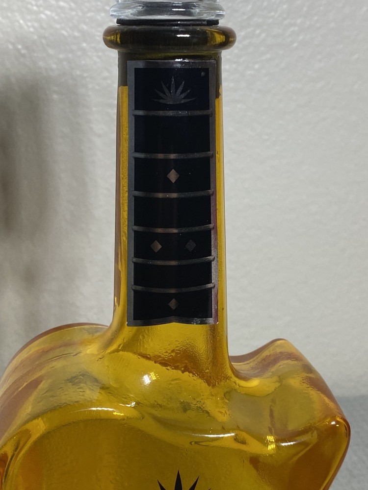 2 Rock N Roll Mango & Strawberry Guitar Shaped Tequila 750ml EMPTY Bottles