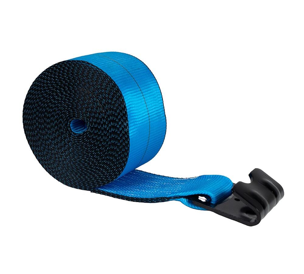 (20 Pack) 4"x40' Blue Winch Straps w/ Flat Hook WLL 5400 # Cargo Control for ...