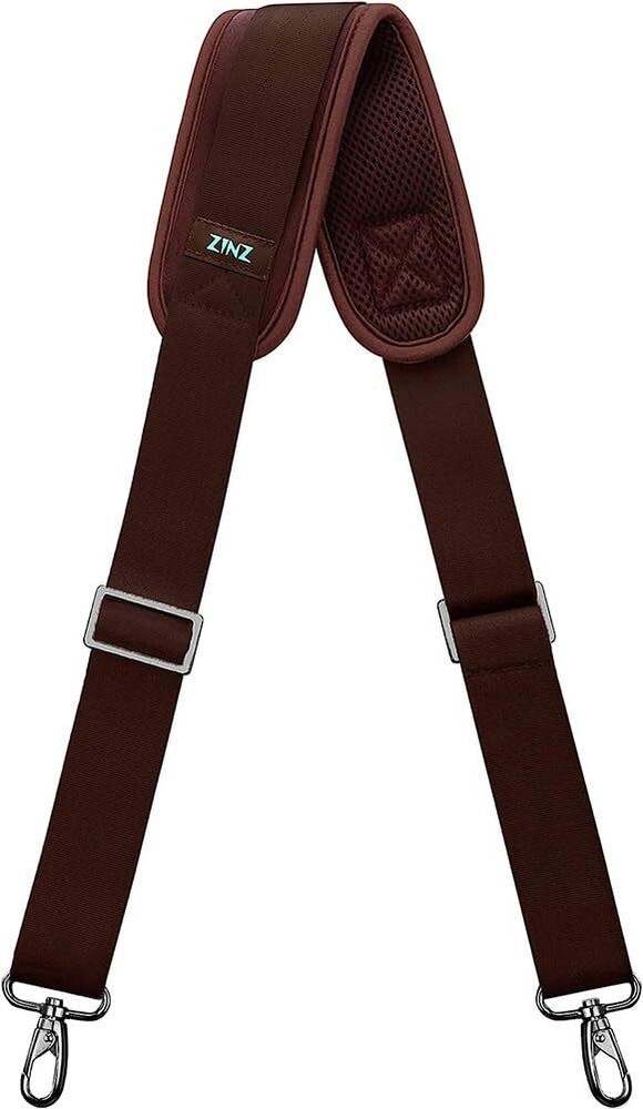ZINZ Shoulder Strap, 57" Padded Adjustable Shoulder Bag Strap (Brown)
