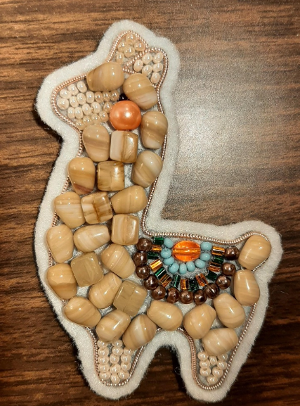 Crystal Art Beadwork kit for creating brooch BP-289C Lama