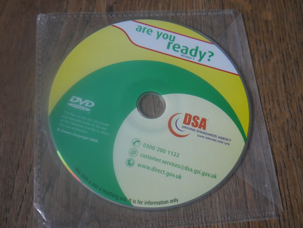 Driving Standards Agency DSA Are You Ready? Version 5 CD DvD video Test Training