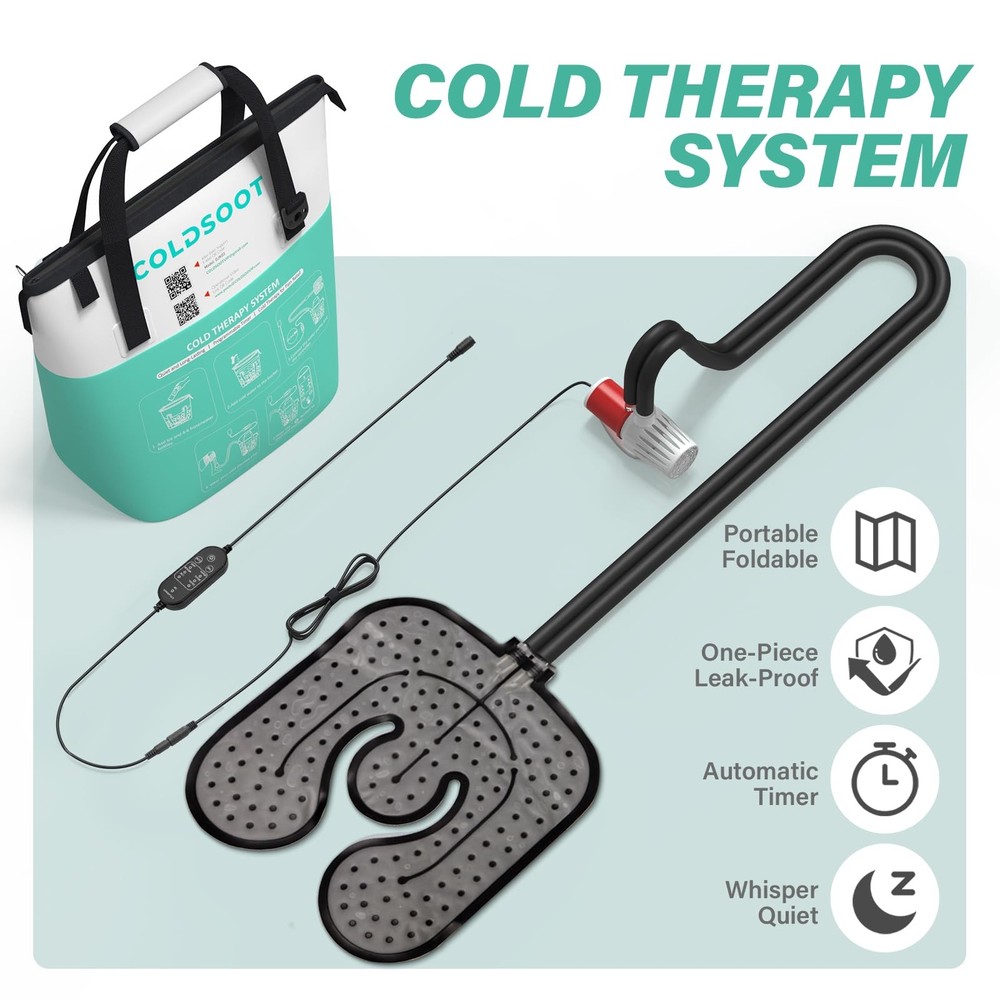 Cold Therapy Machine w/Timer Compact and Portable Ice Machine for Knee After ...
