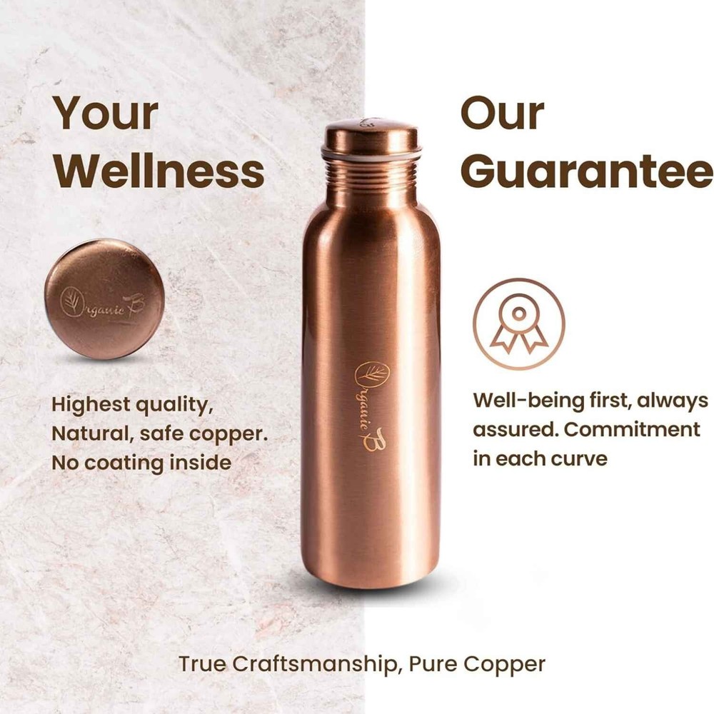 Organic B Plain Copper Water Bottle 949 ml