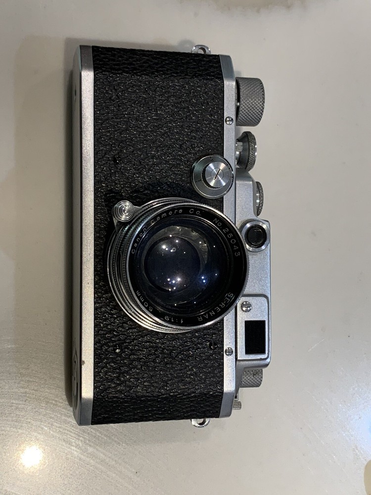 CANON rangefinder camera (Dec. 1945) No. 33389, “made in occupied Japan"