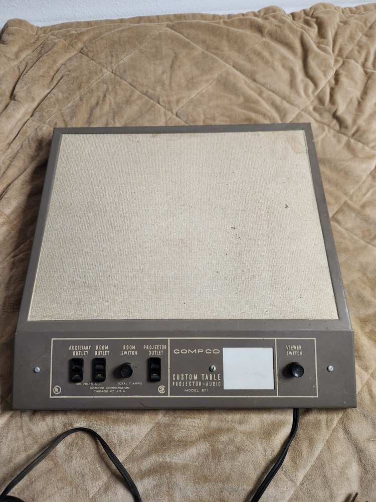 Vintage Compco Photographic Custom Table Projector-Audio Model 871 USA Tested