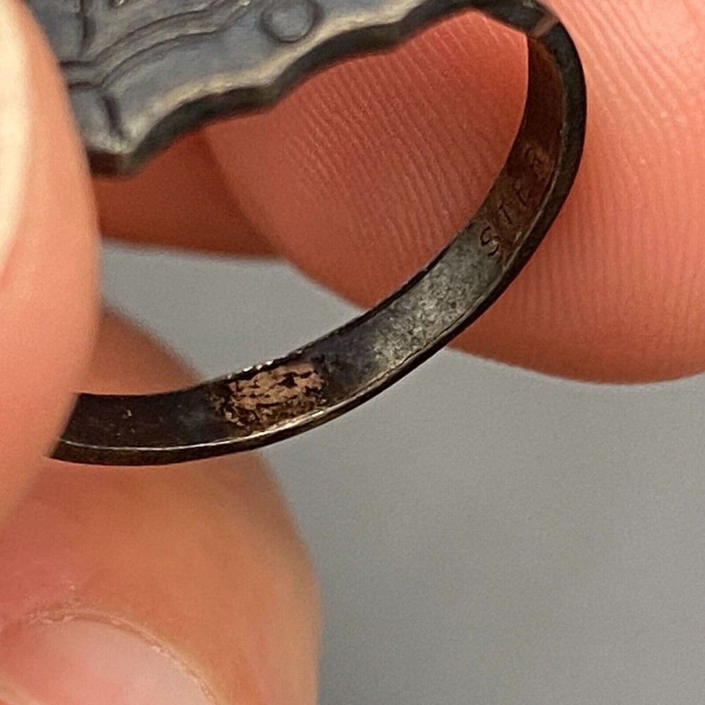 Vintage Southwestern Teepee Sterling Silver Ring Size 5