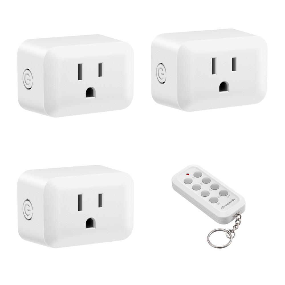 4-Button Remote Control Outlets, Wireless, for Lamps Fans Holiday Lights, 100ft
