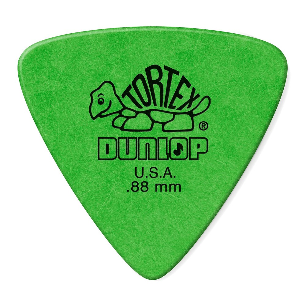 Tortex Triangle Pick .88MM 0.88mm, GREEN