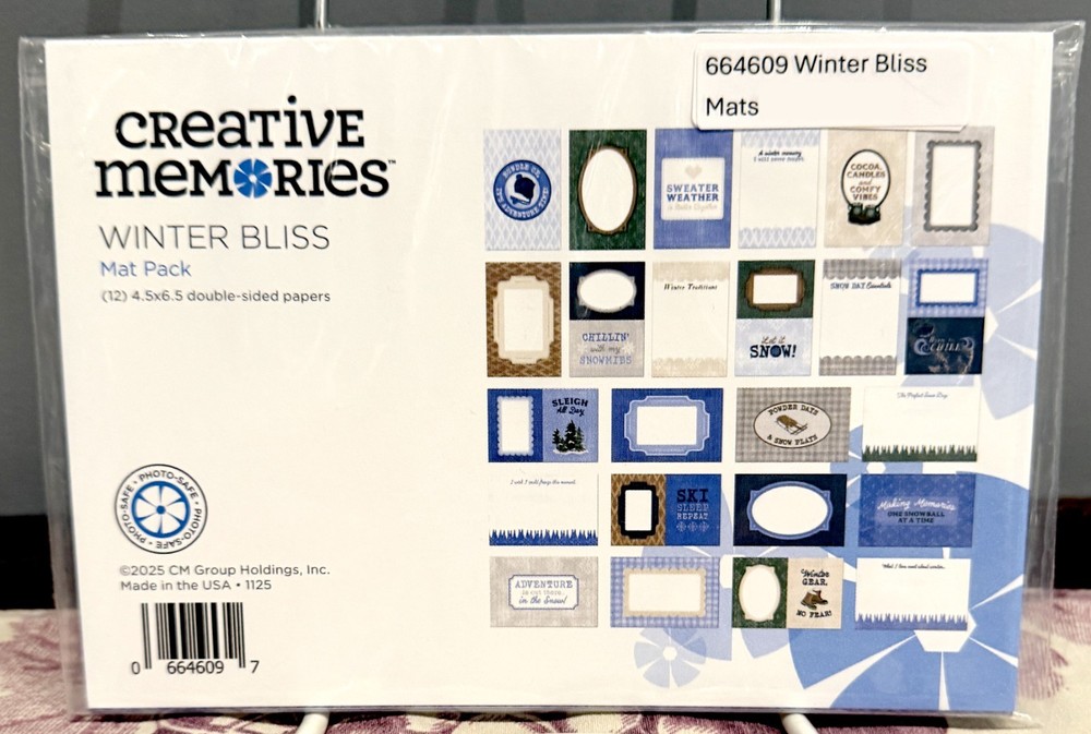 Creative Memories Winter Bliss Mat Pack. NiP
