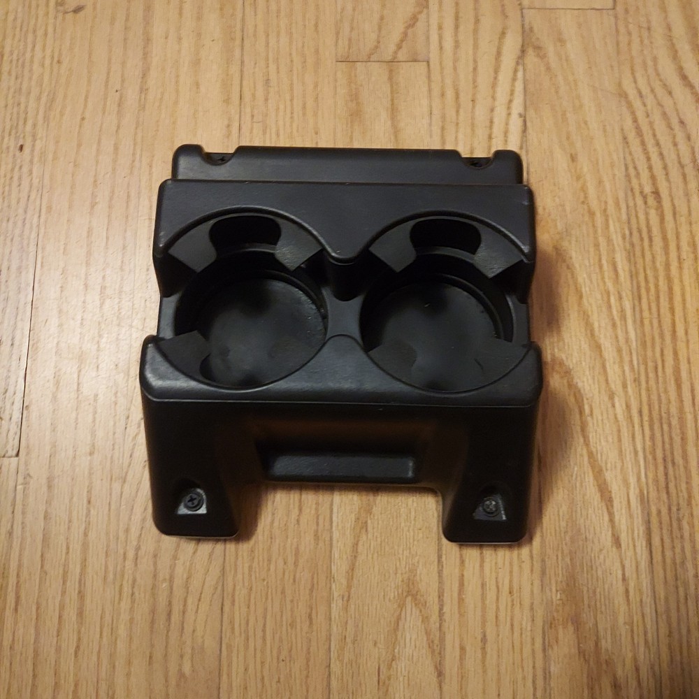⭐️ 2001 GMC Yukon Denali Console Cup Holder OEM TAN WITH RUBBER INSERTS.