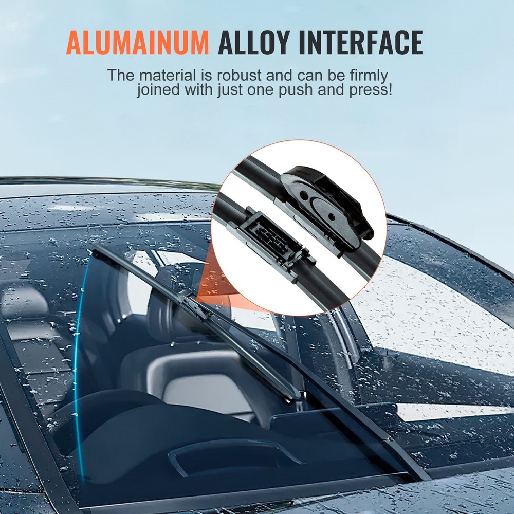 18" Rubber Wiper Blades 46 cm Universal Replacement Wind Shield Wiper Low