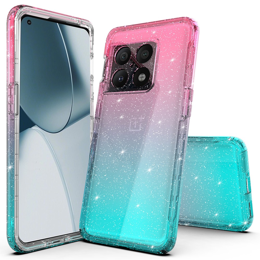 For OnePlus 10T 5G Gradient Glitter Sparkle Transparent Case