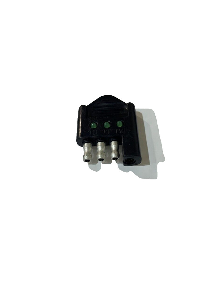 4-Pin Flat Circuit Tester with LED Indicators and Plug Mount, Weatherproof