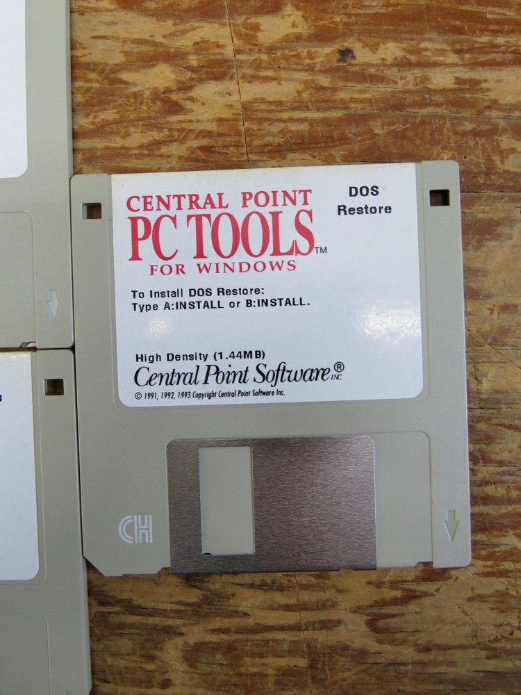 Set of 7 Vintage Central Point PC Tools v1 3.5 Floppy Disk