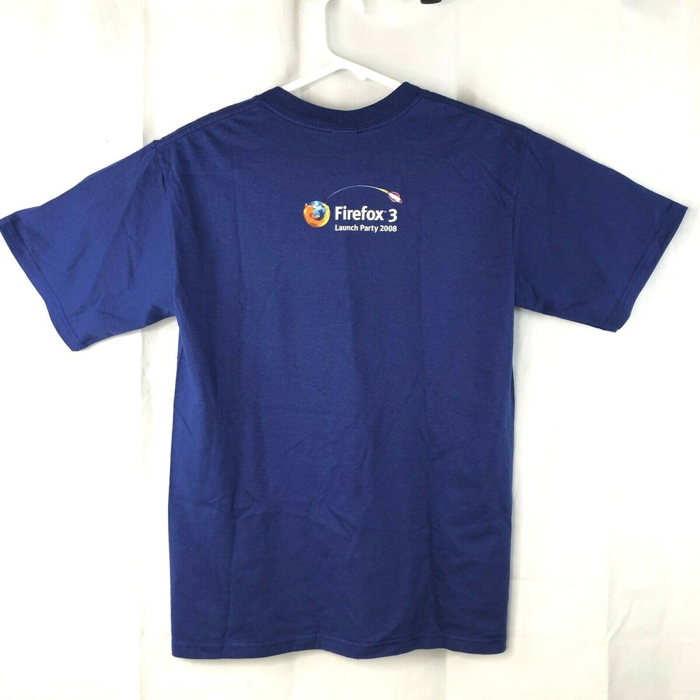 Firefox 3 Launch Party 2008 Mens T-Shirt size Medium Obsolete Internet Browser