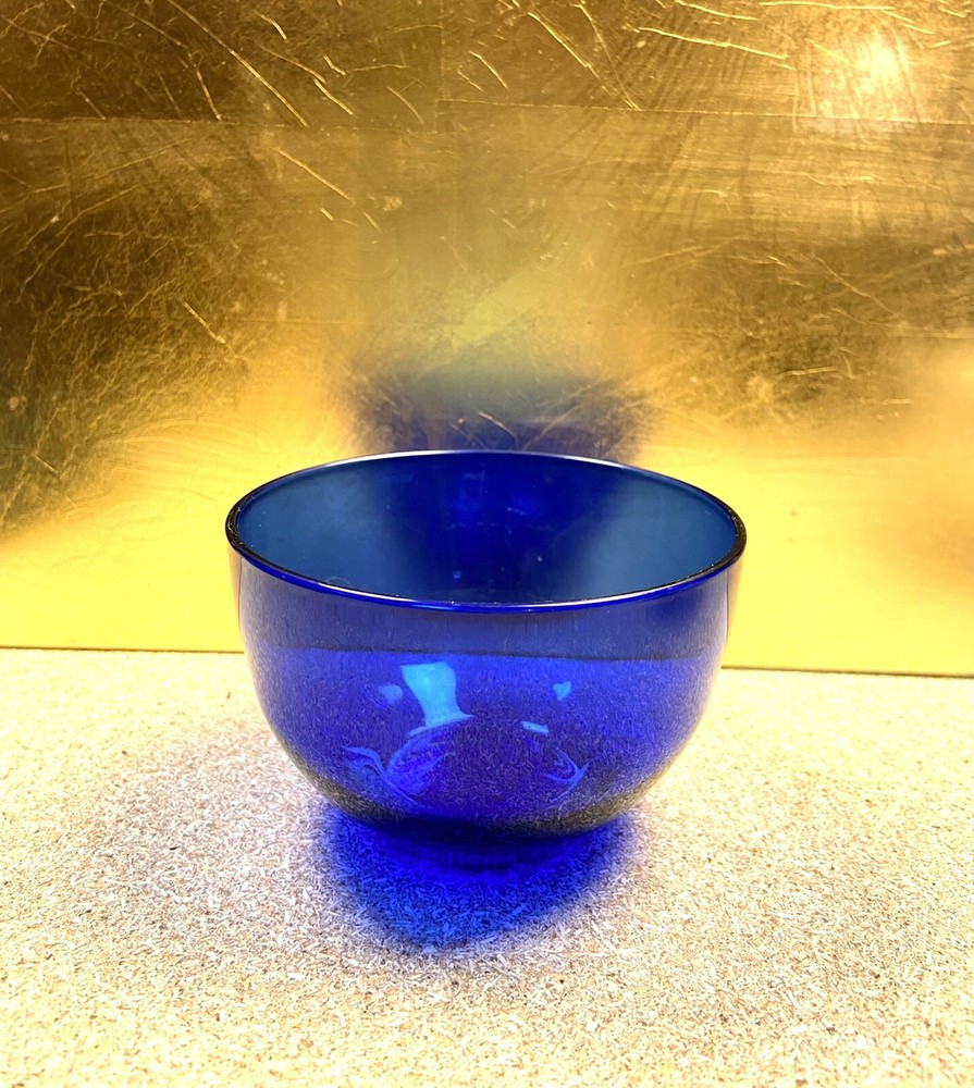 Cartier Sterling Silver Bowl With Cobalt Insert
