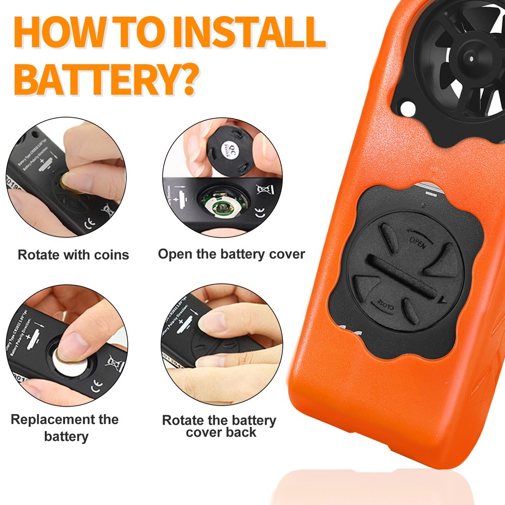 Digital LCD Air Wind Speed Anemometer with Moisture Meter Detector Testing Set