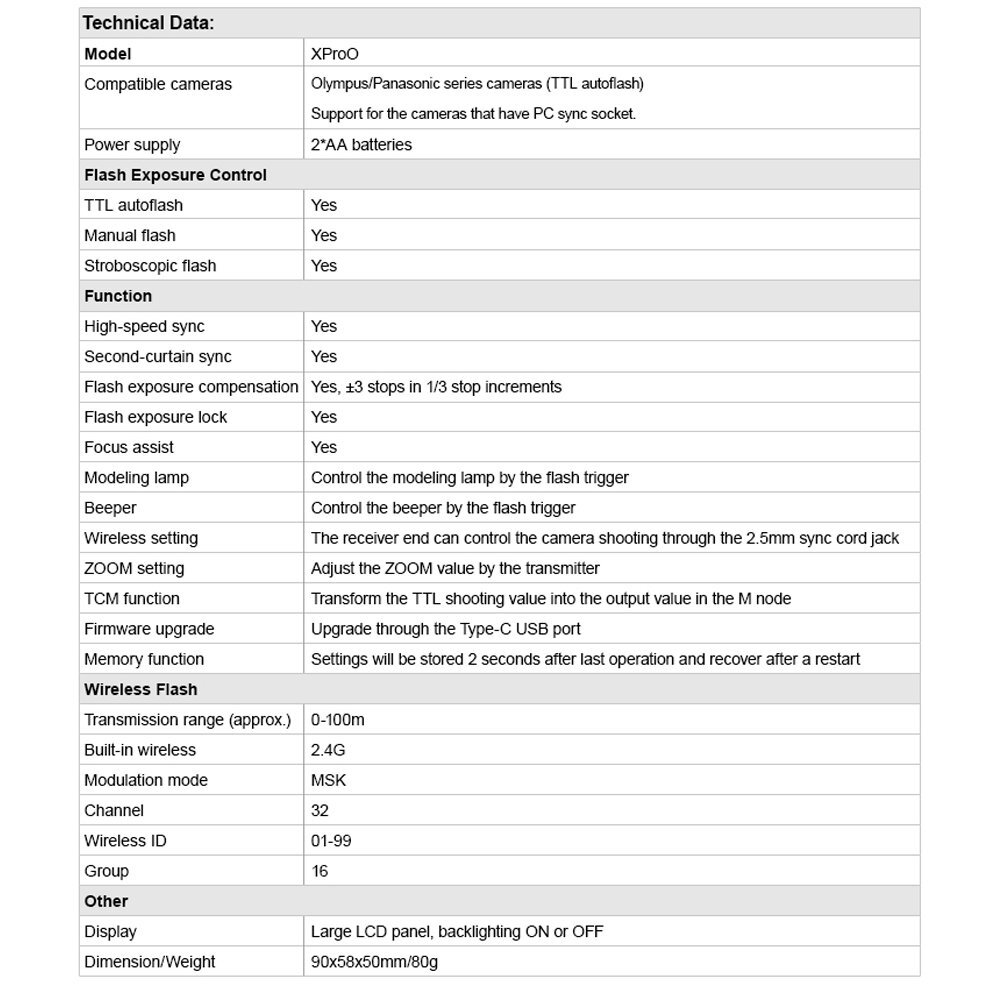 US Godox XPro-O TTL HSS Flash Transmitter Trigger For Olympus Panasonic Camera