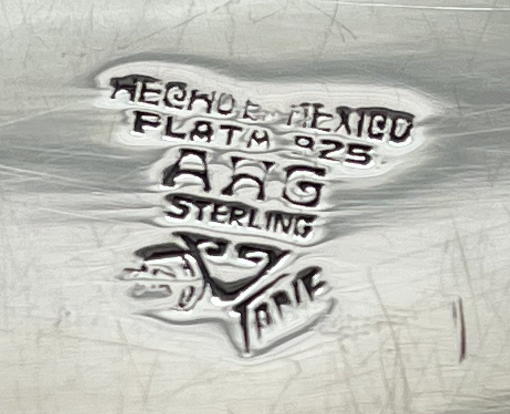 MEXICAN TANE STERLING SILVER CIGAR BOX BEAUTIFUL READY TO USE