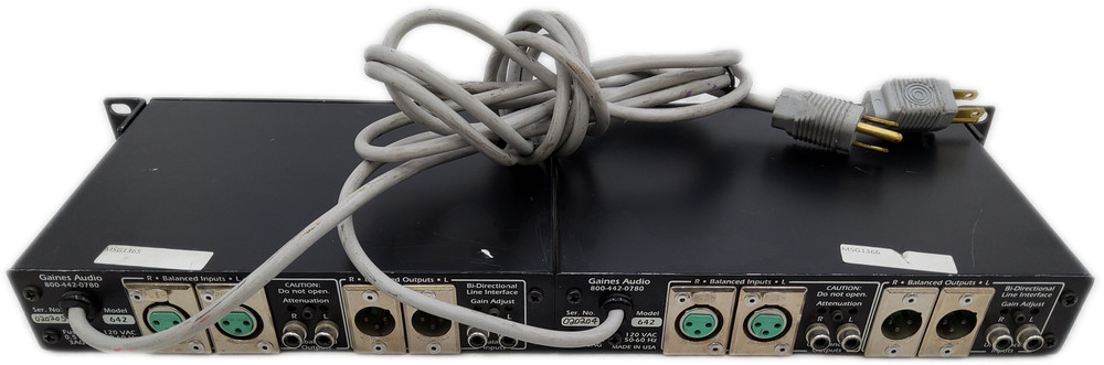 Pair of Gaines Audio Model 642 Balanced Line Interfaces