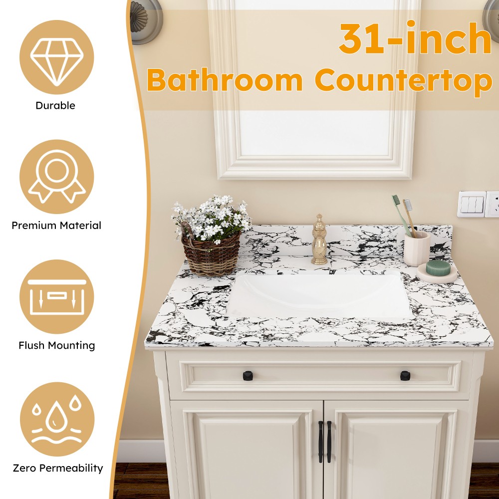 Bathroom Vanity Top W Undermount Ceramic Sink Only Bathroom Vanity Top