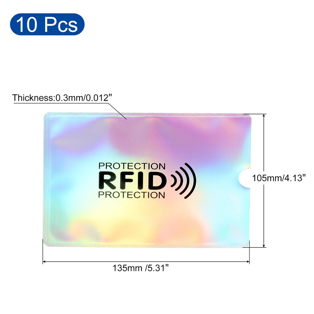 10 x RFID Blocking Passport Sleeves with Pattern Anti-Theft Identity Protector