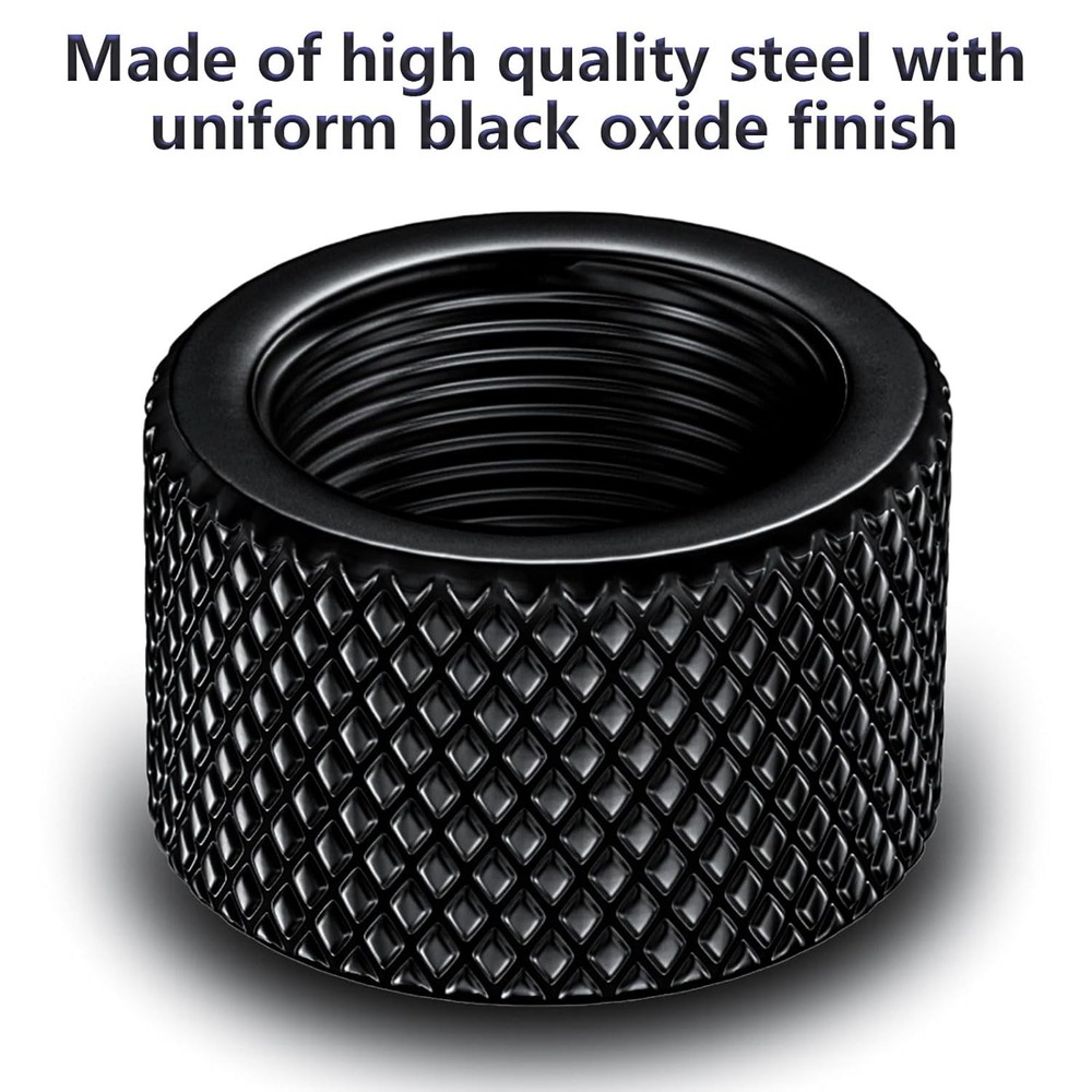 2 Pack Thread Protector, 5/8X24 Steel Thread Adapters (Black)