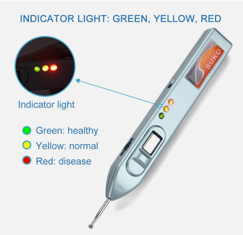 Auricular Points Detector Automatic Ear Detection Pen Warning Sound Acupressure