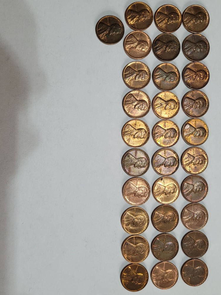 1954 -D,P Lincoln Wheat Cent Penny AU/MS