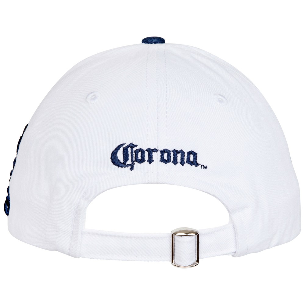 Corona Extra Crown White Adjustable Strapback Hat White
