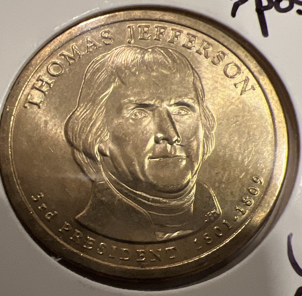 2007 P THOMAS JEFFERSON $1 ONE DOLLAR POSITION B