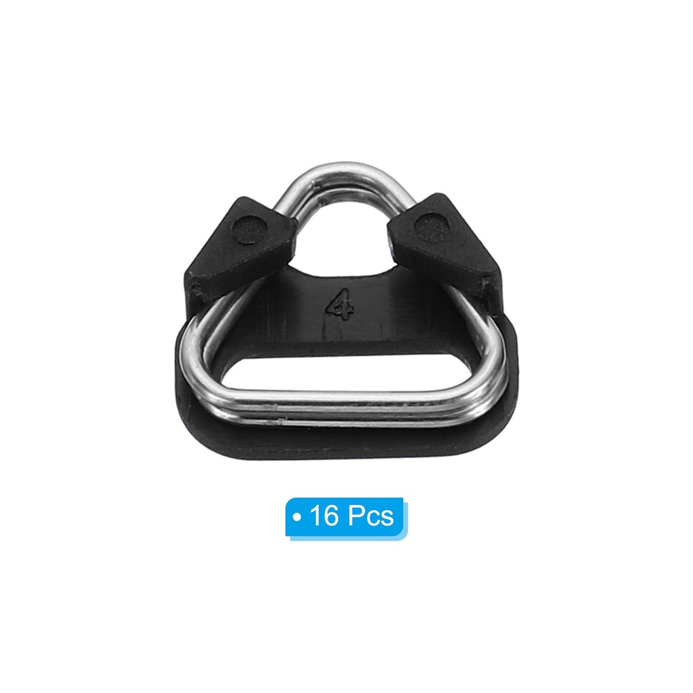 16 x Camera Strap Lug Ring Metal Triangle Split Ring Hook Adapter Plastic Cap