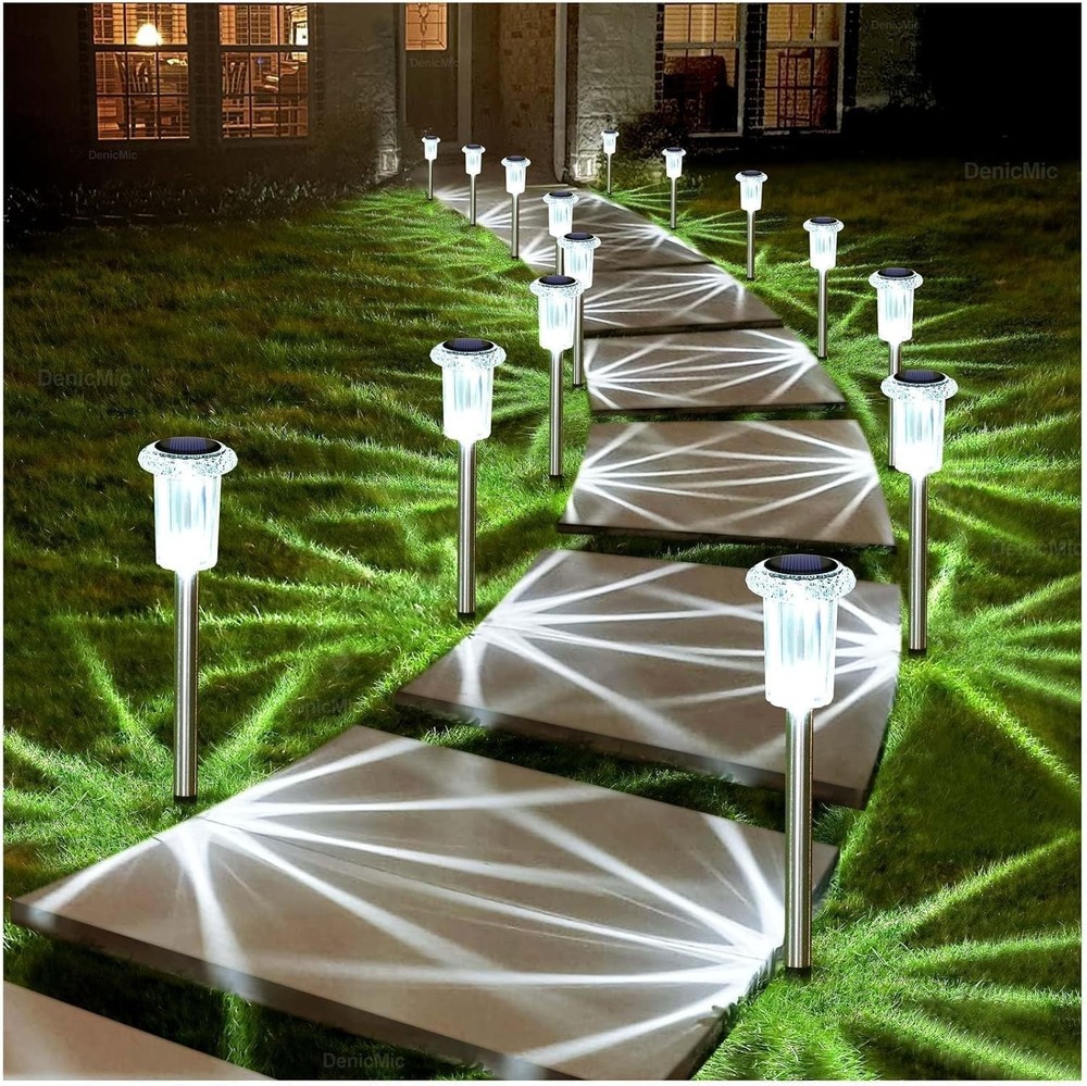 Waterproof Solar Path Lights for Yard Garden 15-Pack