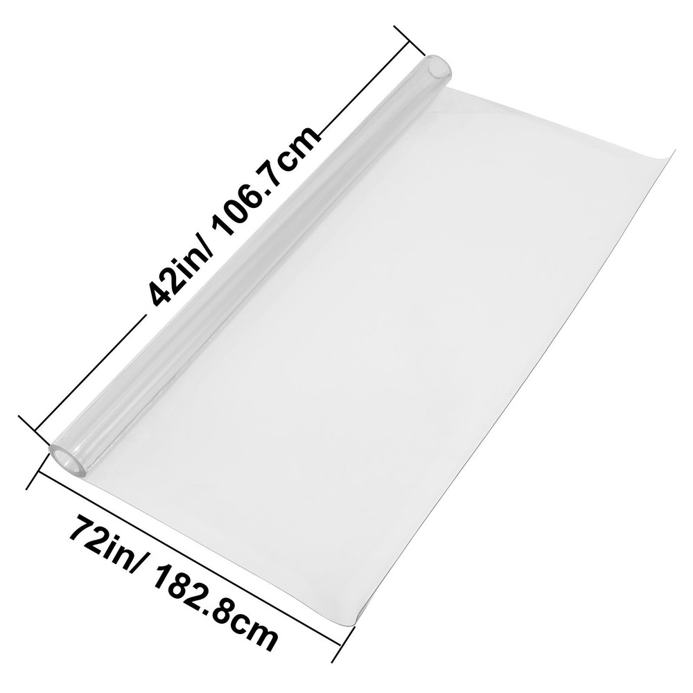 Plastic Table Cover 42 x 72 Inch, 1.5 mm Thick Clear Table Protector, Rectangle