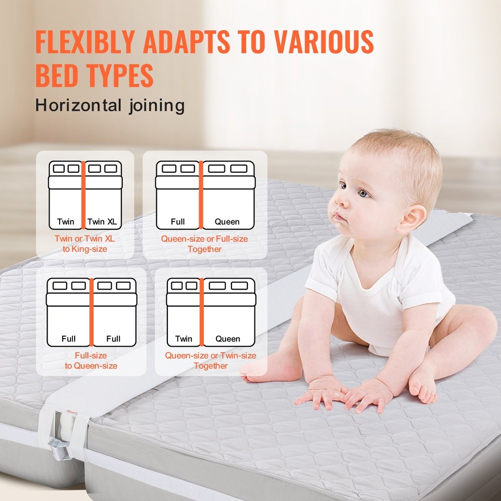 Bed Bridge,King Bed Converter Kit,Split King Gap Filler for Adjustable Bed Mat
