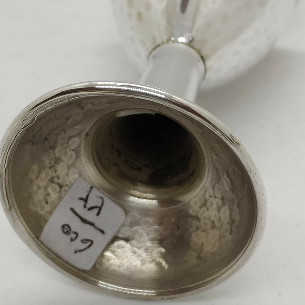 Sterling Silver Small Wine Cup Hammered handmade contemporary design