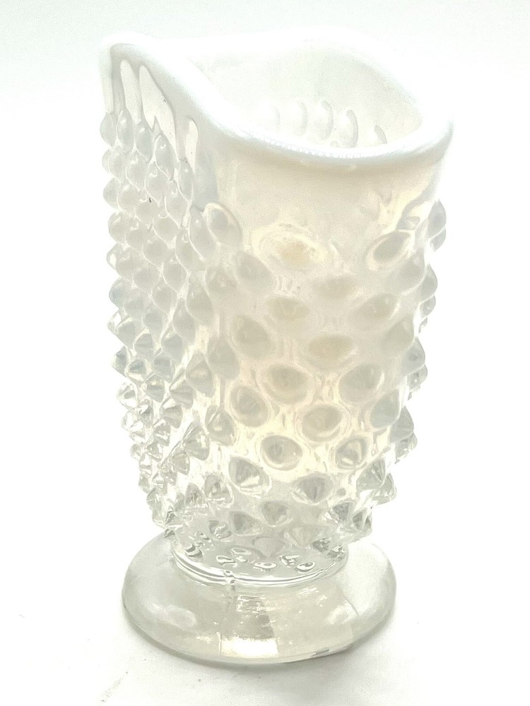 Hobnail Clear Iridescent Vase
