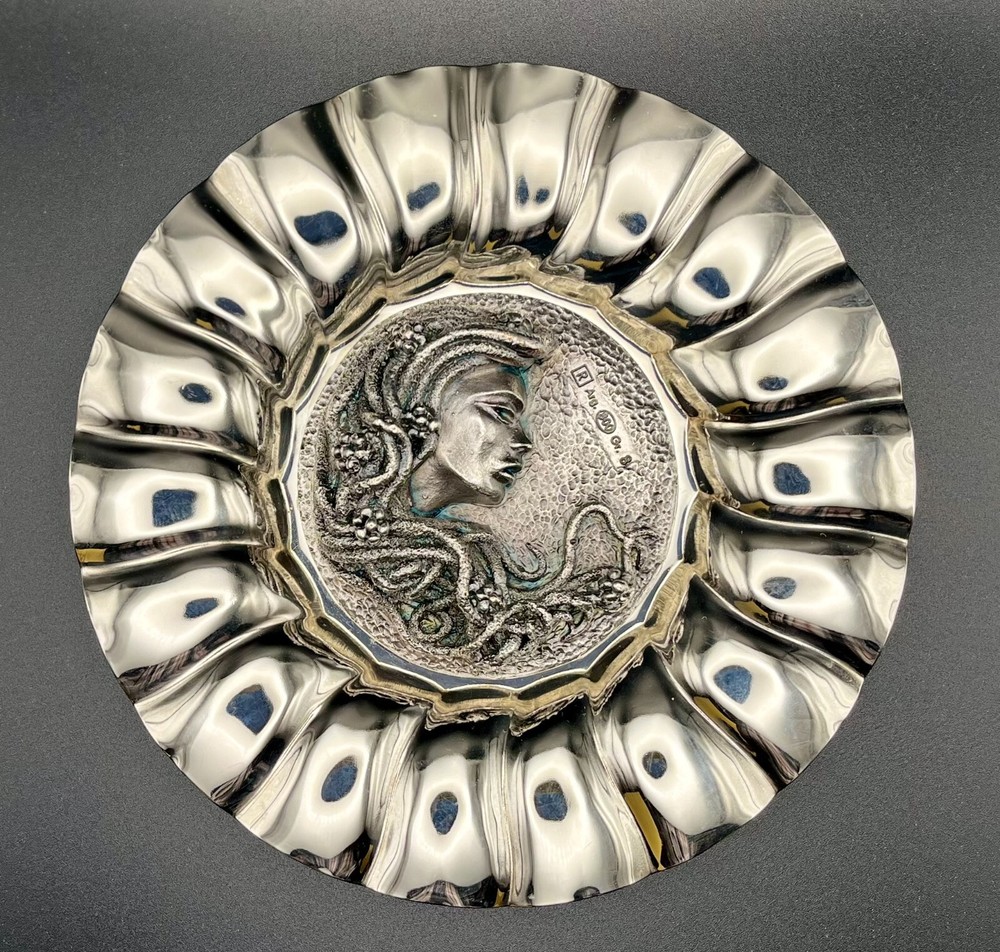 Magnificent Italian Silver - 800 Engraved Dish